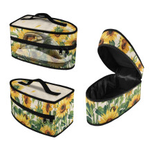 Protective Case Ironing Machine Storage Bag Easy to Clean Sunflower Pattern Handheld Travel Steamer Organizer, Bag Only