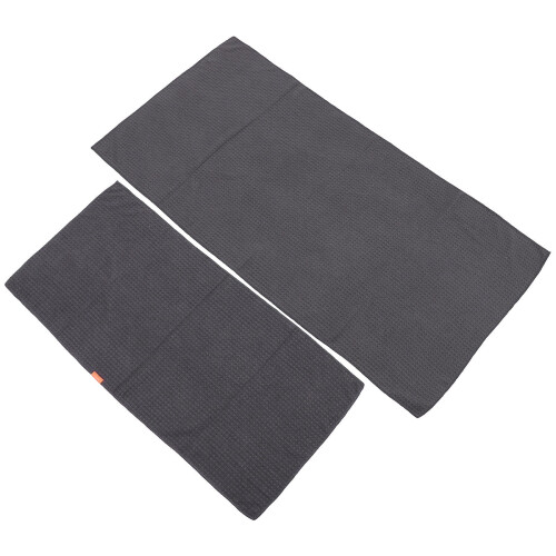 SEWACC 2 Toalhas de Banho Cinza com Textura Waffle para Secagem Rápida 19,7x42,1 polegadas