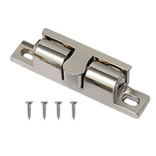 Magneți cu arc pentru bara de protecție a ușii de dulap din aliaj de zinc pentru Home Essentials, argintii, 50 mm