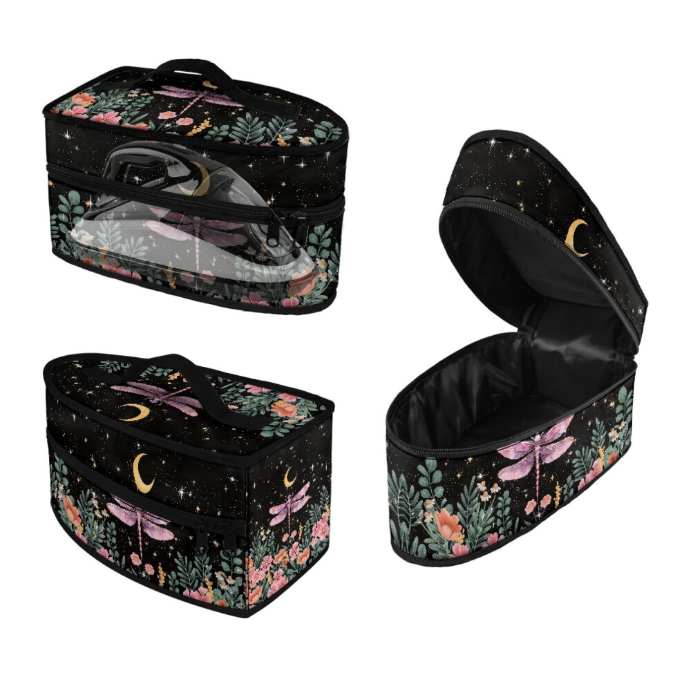Dragonfly Star and Moon Iron Organizer Bag (11.8x6.69x5.5 In) Reusable and Hair Styling Tool(Bag Only)