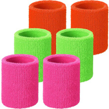 6 st handledssvettband sportarmband för tävlingar absorberande svettband för basket tennis fotboll löpning arbete