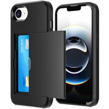 iPhone 16E Case with Card Holder – Dual-Layer, Heavy-Duty, Slim Wallet Case (Stores 2 Cards), Compatible with iPhone 16E