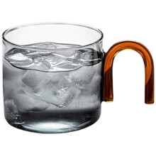 Glass Espresso Cup for Cappuccinos 300ml Dishwasher Safe Coffee Mug with Handle