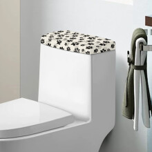 Washable Dog Paws Toilet Tank Lid Covers (Set of 2), Easy Install, Compatible with Standard Toilet Tanks