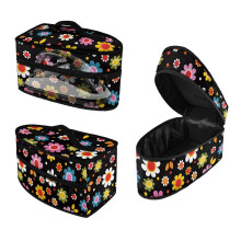 Iron Carry Case Smooth Zipper Multi-color Cartoon Flowers Garment Steamer Box Travel Steamer Holder, Bag Only