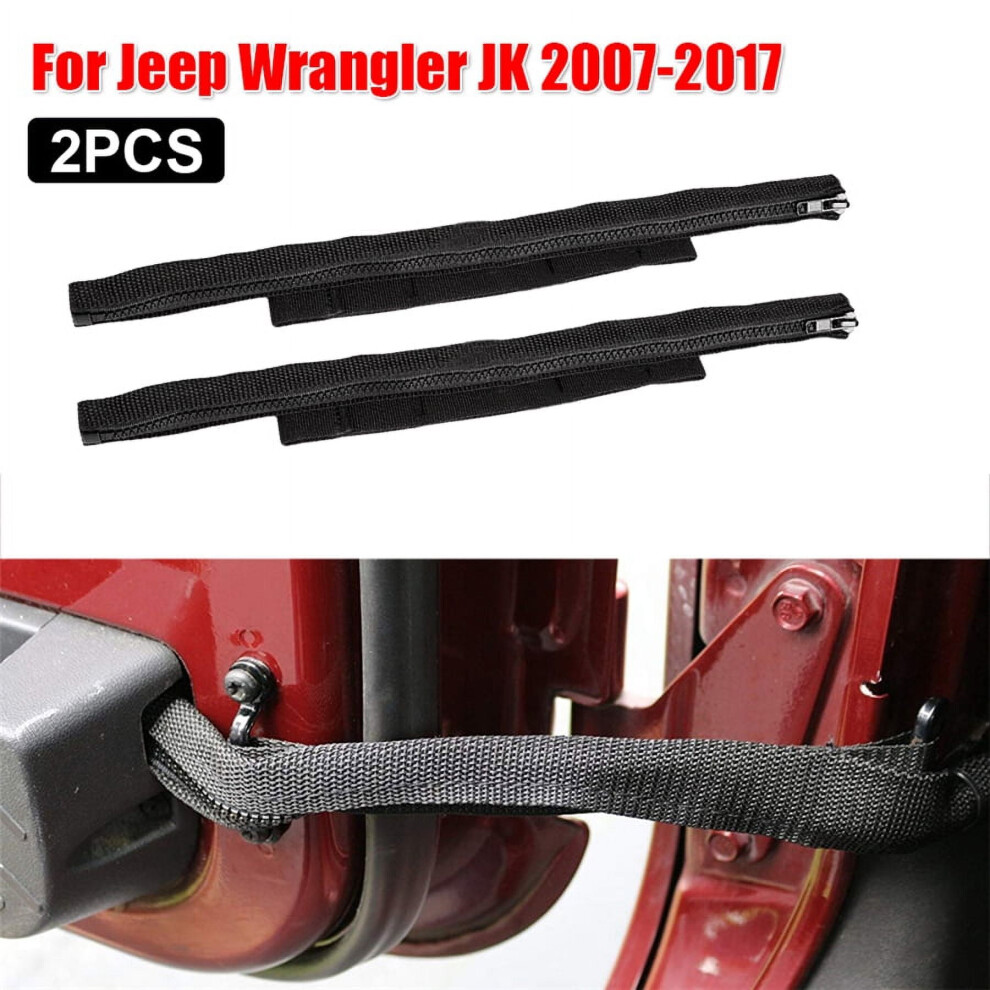 2X Door Limiting Straps Wire Protection Harness For Jeep Wrangler Jk 07-17 Black 9028731735672