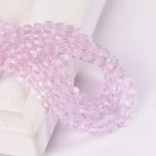 200pcs 4mm Round Ball 32 Facets Crystal Glass Loose Spacer Beads Lot Wholesale-Pink
