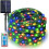 Solar String Lights 200 LED 66 Ft Dark Green Wire 8 Modes 1