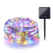33FT 100LED Solar Copper Wire Fairy Lights, Waterproof, for Garden, Party, Wedding, Christmas & DIY — Compatible with Standard Solar Panels