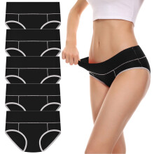 Womens Panties Black Ladies Panty XXL 5 Pack