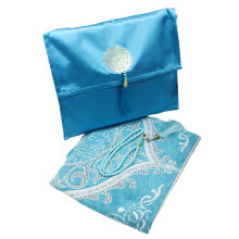 Alfombra de oración de colores elegantes, paquete de 3 piezas con cuentas para hombres y mujeres.