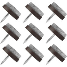 Nail-on Chair Glide, 20 Pcs Furniture Glide Nails, 24mm Round Glide Pads Chair Pads, Felt Furniture Glides Pads for Protecting Table Legs Chair Furnit