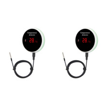 2X Tuya Casa Inteligente Wi-Fi Sensor de Temperatura Fio Digital Smartlife Termômetro água Ambiente Piscina Termostato Alarme Plugue UE