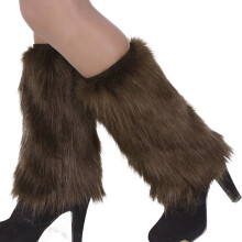 SANWOOD Leg Warmers Winter Fashion Solid Color Women Boot Covers Warm Furry Faux Fur Leg Warmers