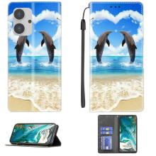 Wallet Case with Tempered Glass, Magnetic PU Leather Flip Cover and Kickstand for Nuu Mobile N20