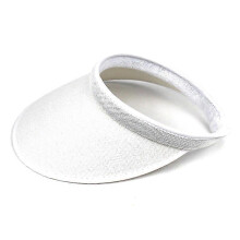 (White)05 Colors Sun Visors for Women Men, Moisture Wicking UV Protection Sport Cap, Long Adjustable Hat for Golf Cycling