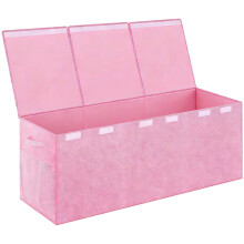 Spacious Childrens Cloth Toy Storage Unit With Removable-Pink