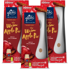 3 x Glade Automatic Spray Complete Unit + 269ml Refill - Warm Apple Pie