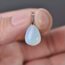 2pcs Natural Stone Gemstone Charms Pendants lot for Jewelry Necklace Making-Teardrop (Opal) 24mm
