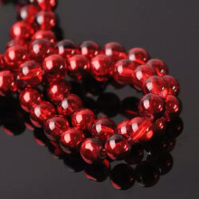 4mm 6mm 8mm Round Metallic Color Plated Smooth Crystal Glass Loose Beads lot-9#Metal Red-6mm/50pcs