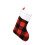 Buffalo Plaid Christmas Stocking Red Black Small 1