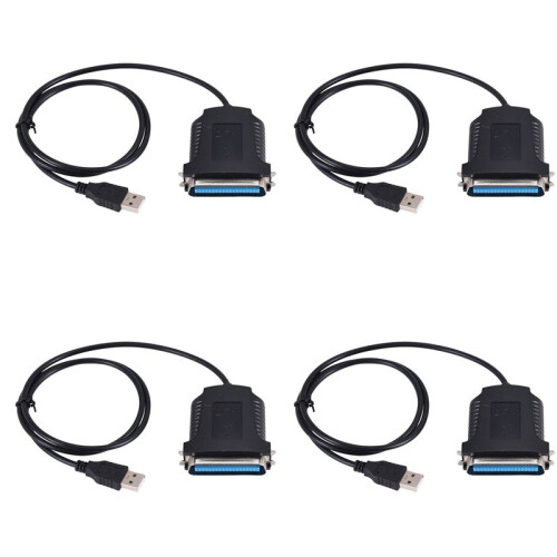 4X USB to Parallel 36 Pin Centronics Printer Adapter Cable