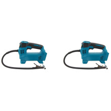 2X Electric Air Pump for 18V Lithium Battery Cordless Air Inflator with LED Light for Tire Pumping/ Inflation