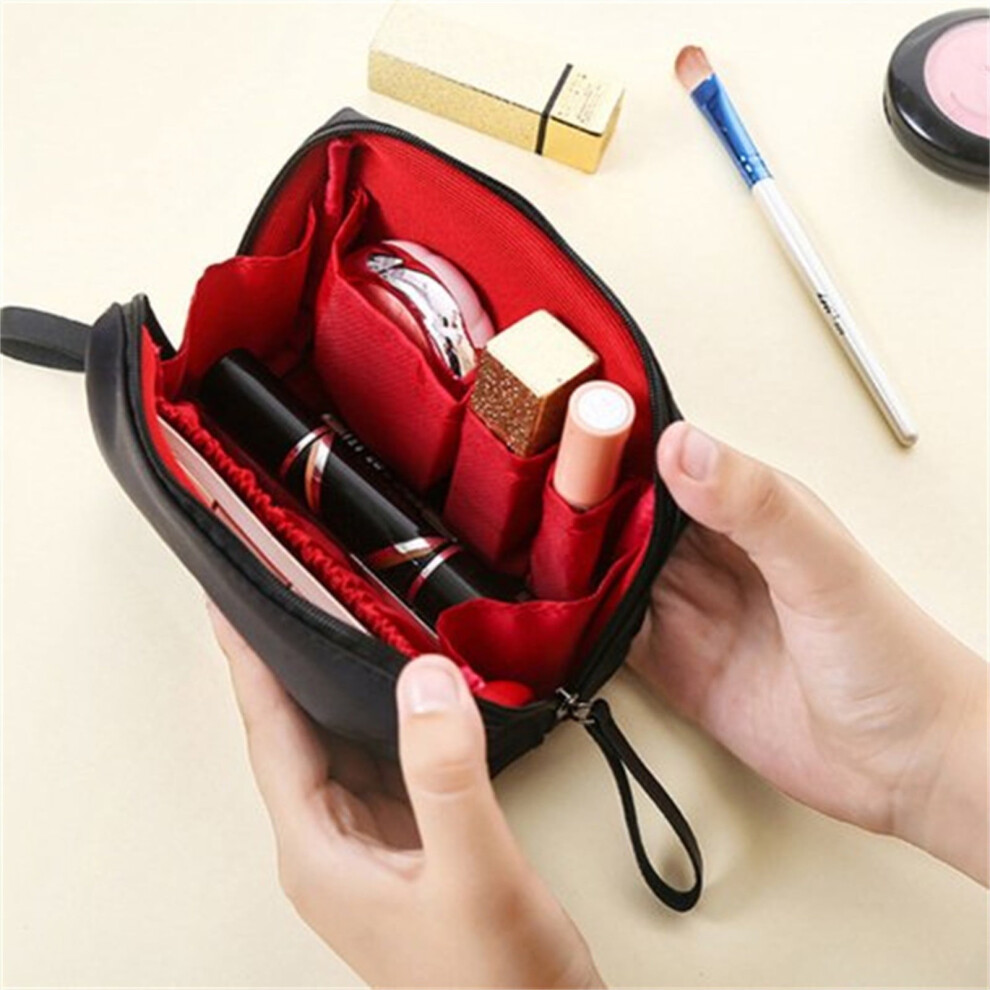 Mini Travel Makeup Bag For Women Girls Compact Cosmetic Organizer Portable