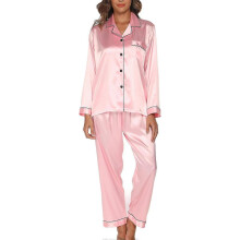 Ladies Pyjamas Set Womens Silk Satin Pajamas Set pJ Sets Long Sleeve Sleepwear Loungewear for All Seasons