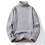 Men's Knit Turtleneck Sweater Ribbed Long Sleeve Basic Solid Pullover Sweater Casual Winter Thermal Sweater Tops 1