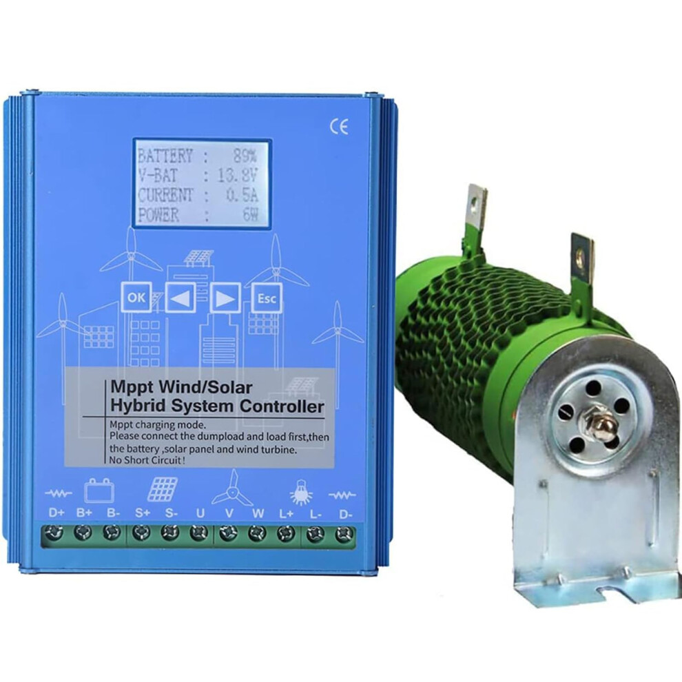 5000W Mppt Wind Solar Hybrid Charge Controller 48V With Lcd Smart Display And Auto Voltage Switch 9771547560531