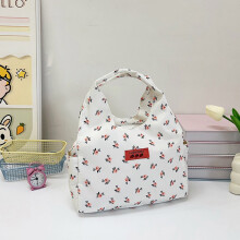 Boîte à lunch isotherme, sac à lunch à motif floral kawaii pour femmes, petite boîte à lunch japonaise, format conique.