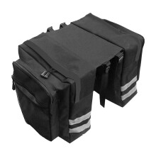 Sacoches de selle pour VTT, porte-bagages arrière avec crochets réglables, bandes réfléchissantes et grandes poches – Compatibles avec les