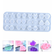 Topbathy1Pc silikónová forma na náušnice DIY krištáľová epoxidová forma, ľahko oddeliteľná a čistiteľná biela pre osobné koníčky