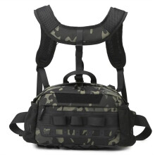 Mens Fishing Bag Hiking Vest Backpack Utility Sports Molle Outdoor Camping Fanny Pack Travel Single Duffel Bag