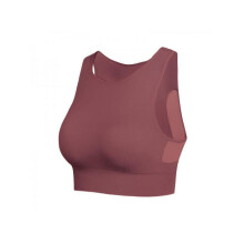 Soutien-gorge de sport femme à maintien intégral, bonnets profonds, sans armatures et à fort impact, dos nageur, crop top, idéal pour le yoga, la