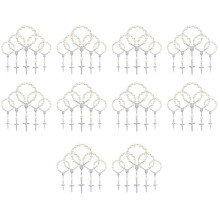 300 Piezas Cuentas de Rosario de Bautismo, Rosarios de Bautismo de Dedo, Perlas de Imitación para Favores de Bautismo, Favores de Bautizo, Favores de