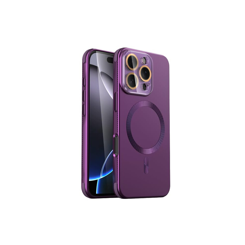 Magnetic Case With Military Grade Drop Protection, Glass Camera Shield, For Magsafe And Iphone 12 Pro Purple 9771547561057