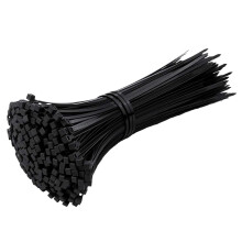 Black Nylon Zip Ties 0.1416 Inch UV Resistant Self Locking Cable Ties for Indoor and Outdoor Use
