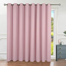 Sliding Door Curtain Pink Thermal Blackout 180x96 in 1 Panel