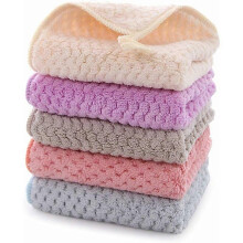 5 Pieces Hand Towel, Hand Towel, Kitchen Hand Towel Set, Coral Fleece Hanging Towel, Quick-Drying Super Absorbent Belt Loop
