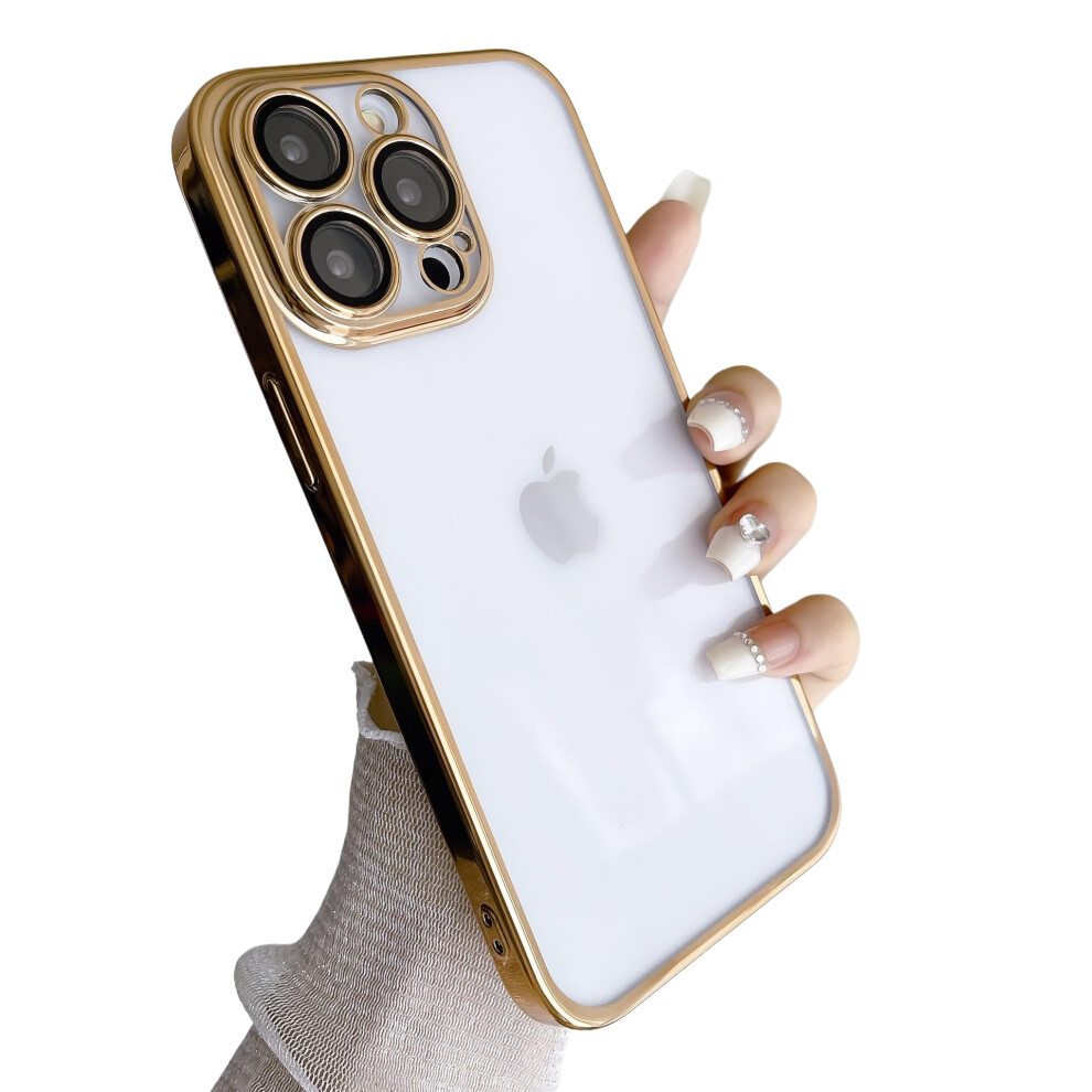 Electroplated Clear Silicone Case For Iphone 12 Pro With Shockproof Antifingerprint Scratchresistant Protection Gold 9092120185300