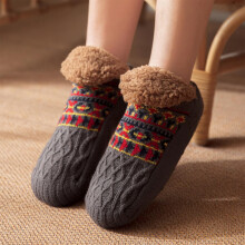 Fuzzy Slipper Socks med Grips – Varme, skridsikre, termiske kabinesokker til mænd og kvinder, kompatible med julegaver