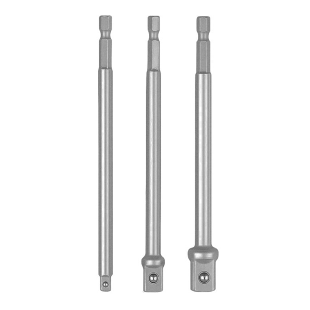 3Pcs 6.35Mm Hexagonal Shank Square Socket Adapter For Power 7754001775575