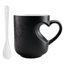 Surprise Magical Effect Ceramic Tea Cup 350ML with Spoon For