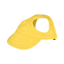 Stylish Dog Cap Soft Fabric Baseball Hat With Ear-Yellow XL