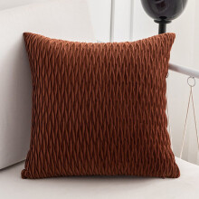 50*50cm Brown Velvet Throw Pillow, 1 Pc PP Cotton Filled Accent Pillow for Couch, Living Room & Bedroom, Elegant Home Decor