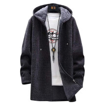 Varma vinterkappor Herr Lång kappa Ytterkläder Huva Vinterhuva Casual Köldskydd, Storlek M-3XL