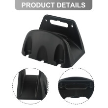 Garden Hose Holder Wall Mounted Heavy Duty Hose Rack Metal Water Hose Hanger for Garage Outdoor Storage black