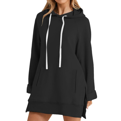 Caldo abito felpa oversize morbido pullover a maniche lunghe